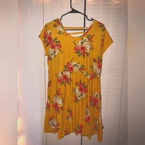 Bobby Brooks Yellow Floral Dress SZ Lg